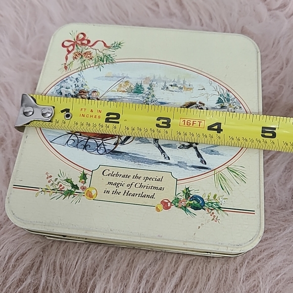 Vintage Metal Tin Horse Drawn Christmas Sleigh Petits Fours Made in USA - Picture 10 of 12